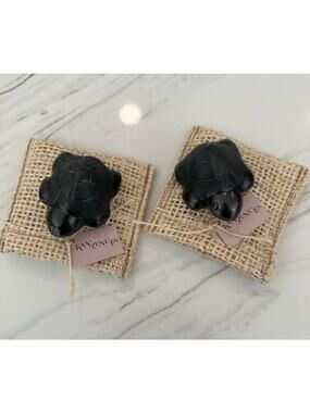 Black Clay Turtle Figurine  Kempinski Hotel Cancún Exclusive  Gift Kaa'zune'en